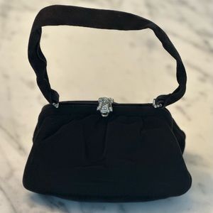 Vintage Women’s Black Suede Evening Bag